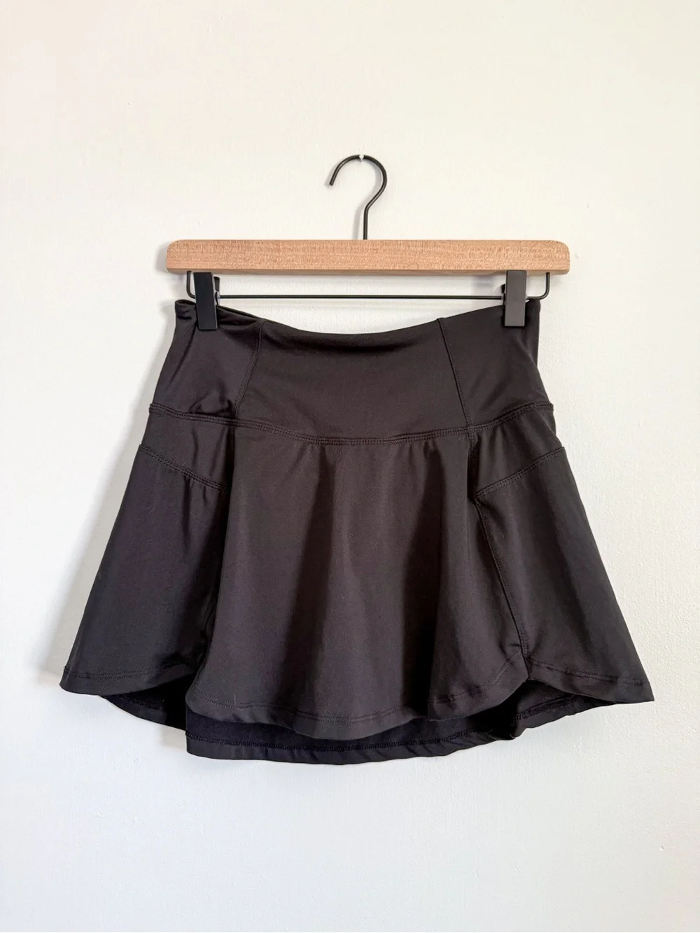Black Mini Athletic Skirt with Built in Shorts Size Small